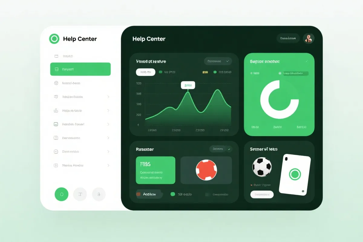 帮助中心与数据面板示意图